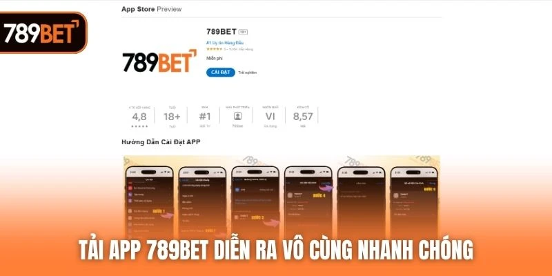 Tải app 789BET diễn ra vô cùng nhanh chóng